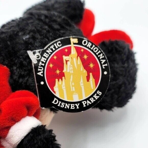 Disney Parks Minnie Mouse Soft Doll Red 11" White Dot Dress Bow Floppy Plush VTG - Picture 8 of 10